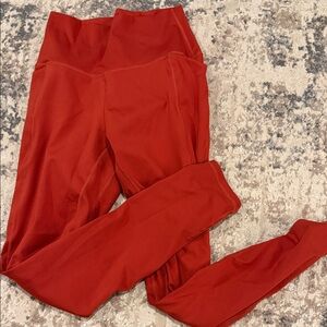 Rust High-Waisted Leggings